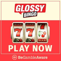 GLOSSY BINGO - 100 free spins and £300 bonus - new casino games!