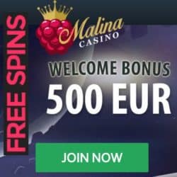 Malina Casino free spins