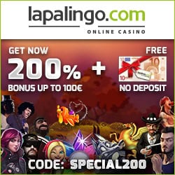 20 casino free spins & 200% welcome bonus