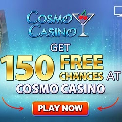 Cosmo Casino [register & login] 150 free spins bonus on Mega Moolah