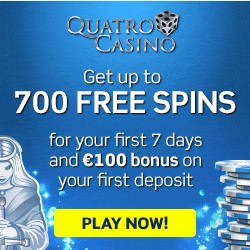 Quatro Casino [register & login] 700 free spins + €100 free bonus