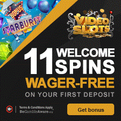 Video Slots Casino 11 gratis spins plus 100% free bonus on deposit