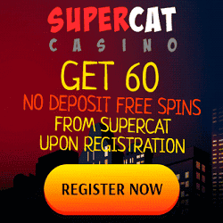 SuperCat Casino 60 FS NDB banner