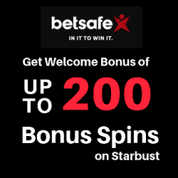 200 free spins bonus on Starburst