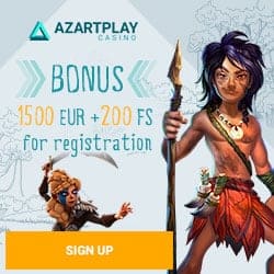 AZART PLAY CASINO – 200 free spins and 300% up to €1500 bonus