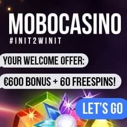 Mobo Casino 200 free spins and 100% up to €600 free bonus