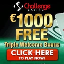 Challenge Casino 100 free spins and 175% up to €/$1000 free bonus