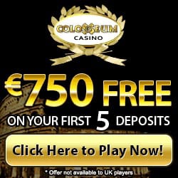 Colosseum Casino 100 free spins and 210% up to $/€750 free bonus