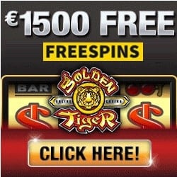 Golden Tiger Casino 100 free spins + 300% up to €1500 free bonus