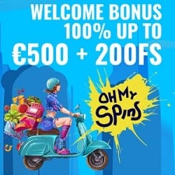 OhMySpins Casino banner bonus