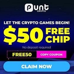 Punt Casino free chip banner