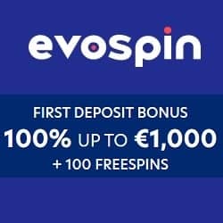 Evospin banner with bonus