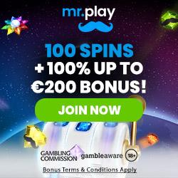 Mr.Play Casino [register & login] 100 free spins and €200 bonus