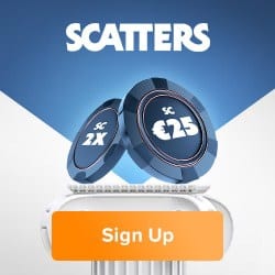 Scatters.com €25 risk-free spins or bets welcome bonus