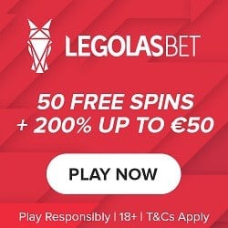 Legolasbet Casino 50 free spins and 200% welcome bonus