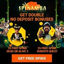 25 free spins on Dead or Alive 2 or Gonzo's Quest slot by NetEnt