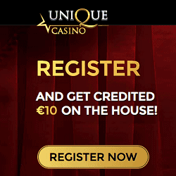 Unique Casino 10 EUR banner 250x250