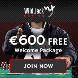 Wild Jack Casino $1600 free play bonus + 100 extra free spins