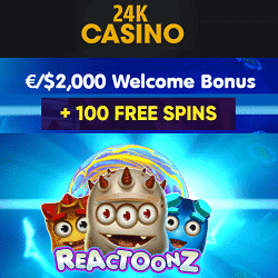 100 free spins on Reactoonz