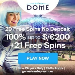 21 free spins and 100% up to 200 EUR welcome bonus 