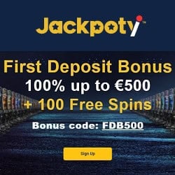 Jackpoty Casino bonus banner