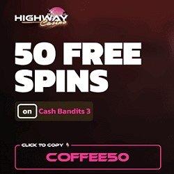 50 free spins on Cash Bandit 3 slot 