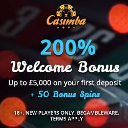 Casimba | 125 bonus spins + €6,500 bonus in new Microgaming casino