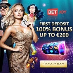 Betjoy Casino & Sportsbook – 25 free spins NDB + €200 welcome bonus