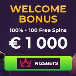 Wizebets Casino bonus banner