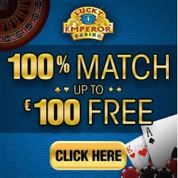 Lucky Emperor Casino | 100% up to £€$ 100 bonus and 100 free spins