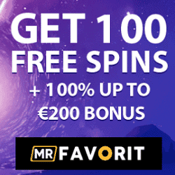 Register at MrFavorit.com and play with 100 free spins!