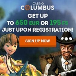 Casino Columbus [review] 195 free spins or €650 bonus on registration