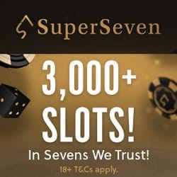 SuperSeven Casino new banner bonus 250x250