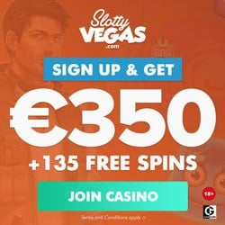 Slotty Vegas Casino banner 250x250