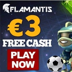 Flamantis Casino 3€ free bonus & 15 no deposit free spins