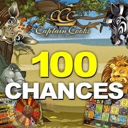 How to get 100 free spins on Mega Moolah at Captain Cooks Casino?