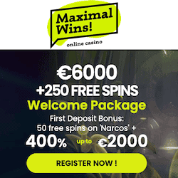 250 free spins and 6000 EUR free bonus 