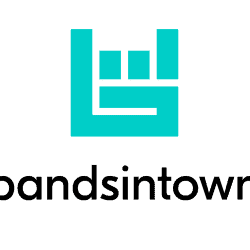 Innovative digital media logo featuring a stylized turquoise face and bar chart elements representing music industry insights and trends.
