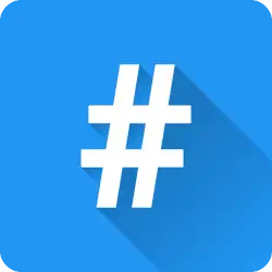 the hashtag logo