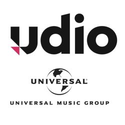 Universal Music Group logo, global music industry leader, representing major record labels and artists, with a focus on music publishing, distribution, and copyright management.