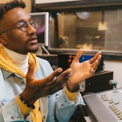 music producer in conversation