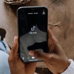 Closeup of TikTok app on iphone