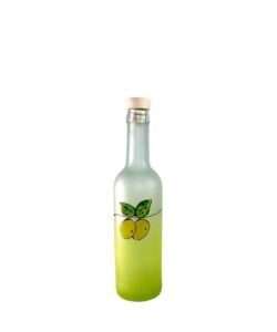 Bottiglia per liquore ml 375 satinata gialla con limon