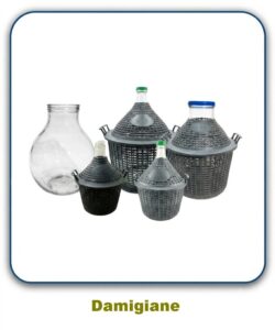 Damigiane con cesto plastica