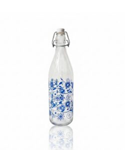 Bottiglia per sciporro Lory Bloom Ceslestein pacchi da 12 Celeste 1000 ml con tappo