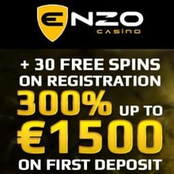 Enzo Casino | 30 free spins + 300% bonus + €1500 gratis