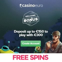 CasinoEuro | €300 free bonus and 100 free spins | 1000+ games