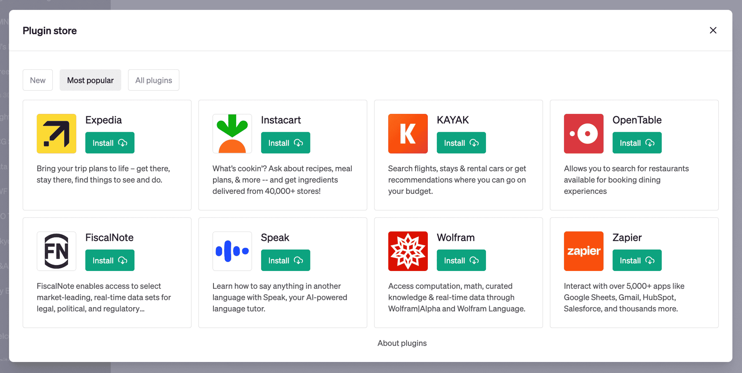 ChatGPT Plugin Store