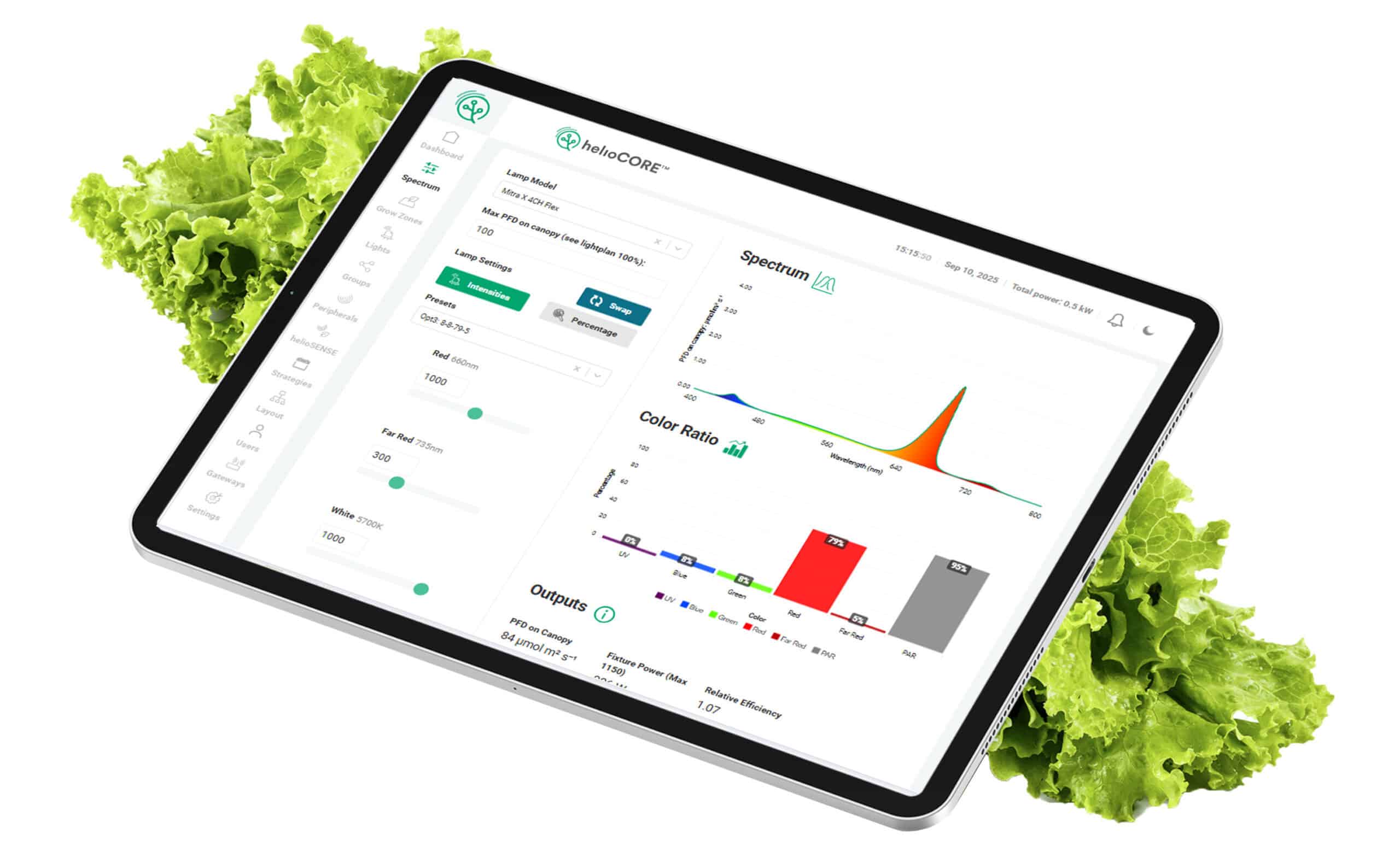 helioCORE spectrum calculator