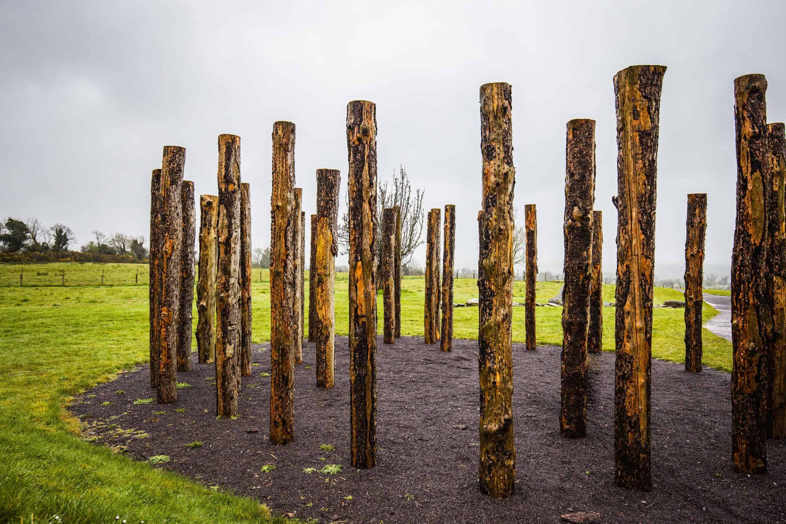 Ireland - Bru Na Boinne- Knowth wood pillars